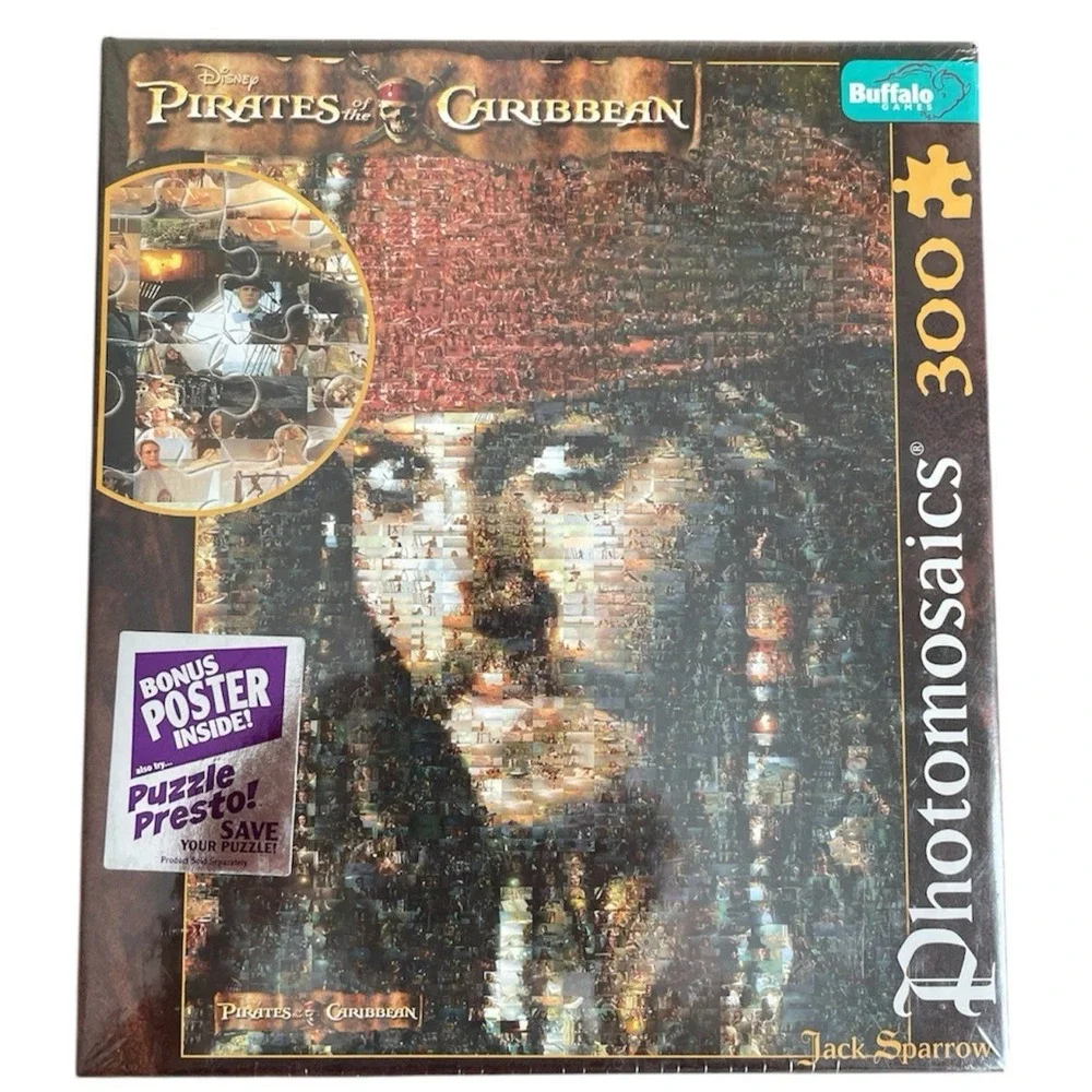 Disney Pirates of the‎ Caribbean Photomosaics Jigsaw Puzzle Jack Sparrow 300 PCS